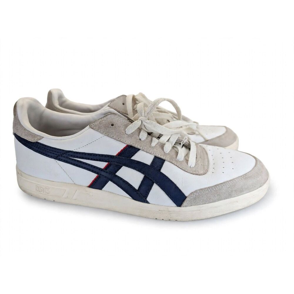 ASICS Gel Vickka TRS 1193A033 103 Mens 10.5 White Navy Suede Used Skate Shoe